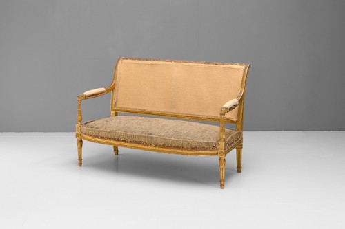Gilded french settee - gilded,