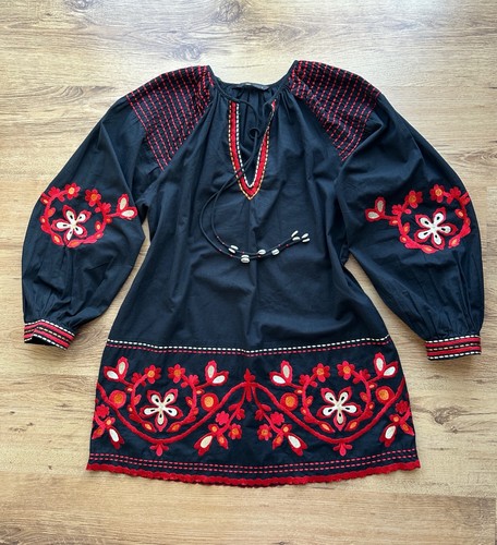 Zara black embroidered - zara,