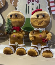 Christmas Gingerbread Ornament Decorations Standing Chef Baker Cook Shop Display