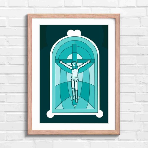 Colorful modern stained glass - stained,