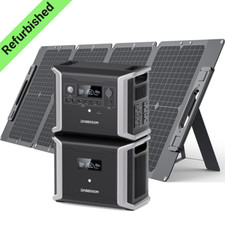 Dabbsson 1200W Power Station Extra Battery 3030Wh with 120W Portable Solar Panel