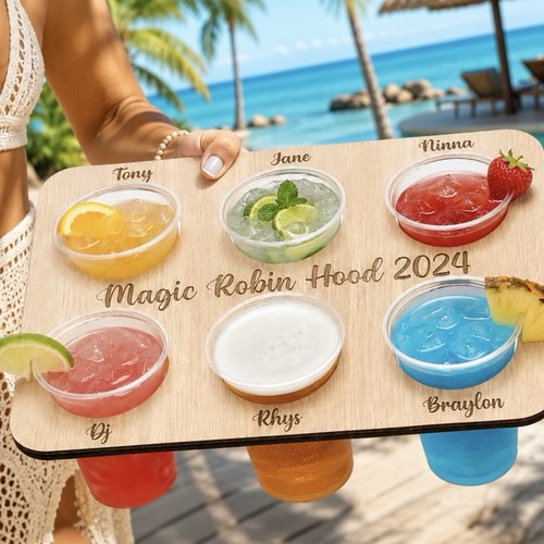 Personalised drinks tray caddy - drinks,