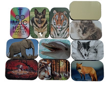 1 OZ TOBACCO TIN HINGED PILL