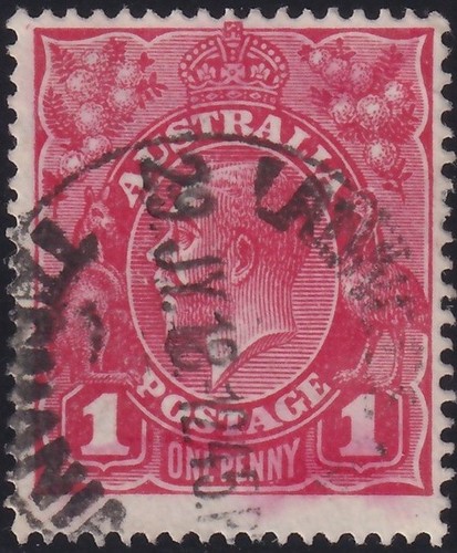 Aust kgv red swk dated - aust,