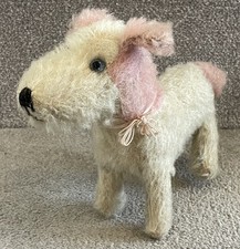 Antique Vintage Chiltern Pink Mohair Terrier Dog Soft Toy British Teddy Bear Pal