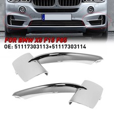 2x for BMW X5 F15 F85 xDrive25d 51117303113 Front Bumper Frame Trim Chrome Set