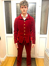 Original Vivienne Westwood Red Mens Designer Suit Made In Italy.  32" waist
