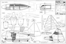 FAUVEL AV36 1/4 SCALE R/C TAILLESS GLIDER plan set