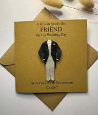 Personalised Will You Be My Best Man Card Usher Groomsman Page Boy Wedding Son