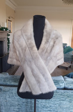 Blue Mink Stole Cape Shawl