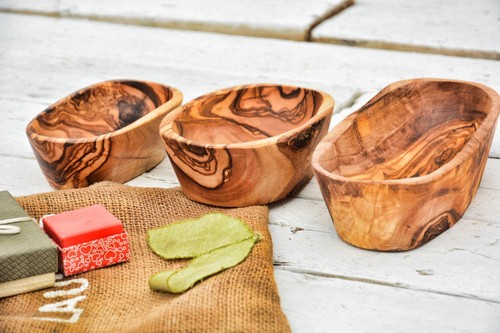 Olive wood bowl handmade - olive,