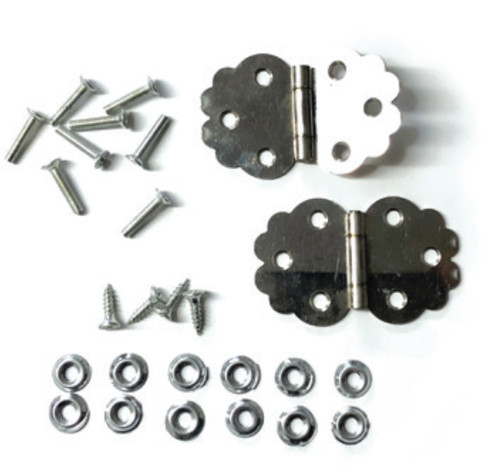 Butterfly roof bed hinges - s/s,