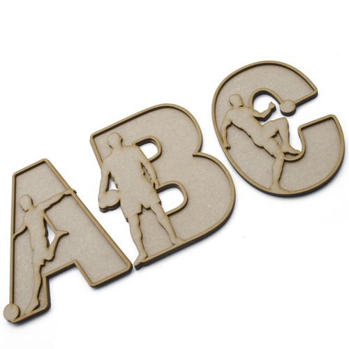 Football alphabet layered - football,