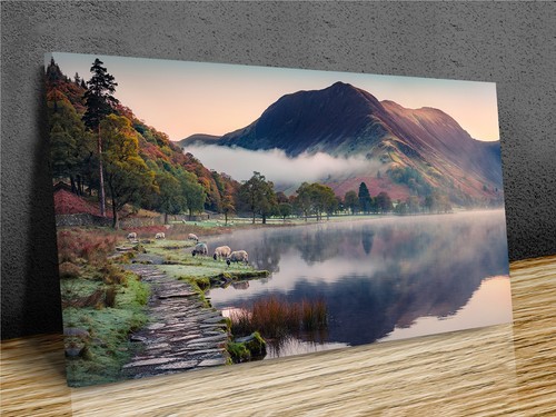 Misty lake district - district,,