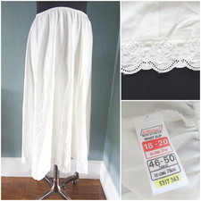 Vintage Half Slip Petticoat 1980s St Michael White Polyester Ladies Size 18-20