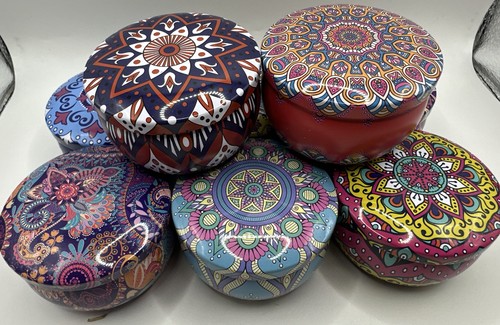 Mini candle tin jars set - candle/tin,
