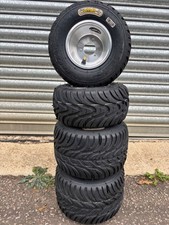 USED KOMET Wets on NEW Jet Rims / Wheels -  Go Kart , TKM, Rotax Evo  , OTK