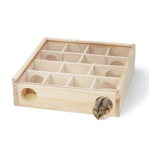 Wooden hamster tunnel maze - hamster,