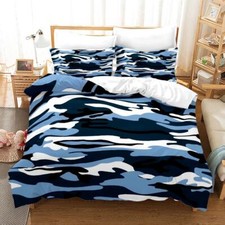 Bed Set Combat Army Camouflage Quilt Duvet Cover Pillowcase Single Double Size