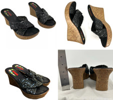 Y2k Bongo Wedge Sandals 7