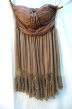 L.A.LOVE u   Women's NWT Dressy DRESS Size L 100% Silk strapless knee length