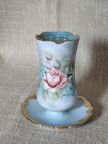 Vtg hand painted porcelain - porcelain, hat
