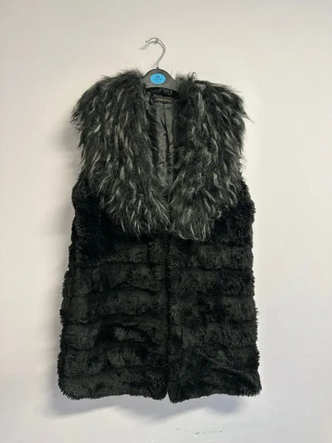 Black faux fur gilet body