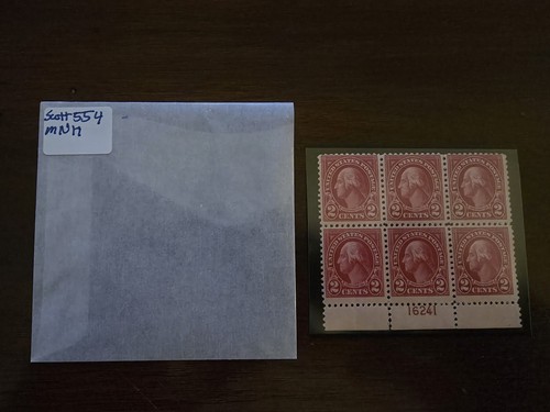 Scott 554 plate block - scott, 6