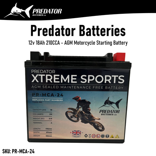 12v 18ah 210cca agm motorcycle - 12v,