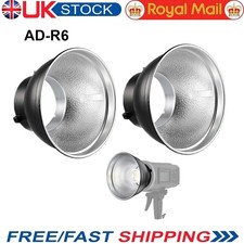 2X Godox AD-R6 Bowens Reflector Light Modifier with Umbrella Hole for Flash