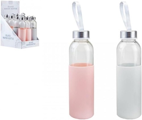 Glass water bottle 500ml - glass,