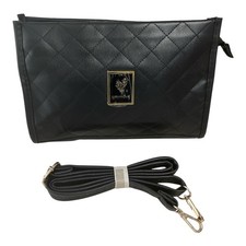 Younique Black Quilted Faux