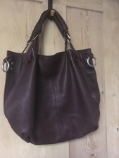 ECCO LEATHER BAG BURGUNDY TOTE