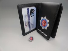 SIA Lapel Pin Badge & Leather