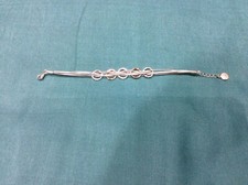 Unusual bracelet, costume jewellery, silver strands intertwined with silver and 