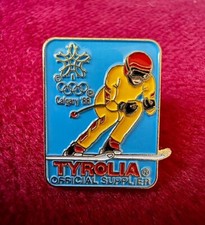 CALGARY 1988 OLYMPICS PIN BADGE RARE Tyrolia Supplier Special Sponsors Badge