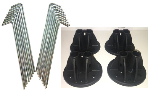 Coleman feet pegs set - m, l