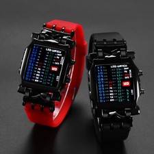 Waterproof Men's Binary Quartz