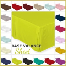 Base Valance Sheets Polycotton Plain Box Pleated Platform Bed Sheets in All Size