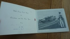 WW2 1948 ORIGINAL 32 ASSAULT ENGINEER REGT X MAS CARD CHURCHILL TANK PHOTO