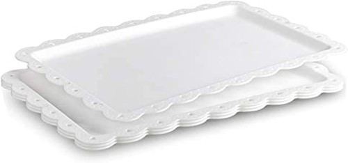 Plastic serving trays pack - plastic, 4