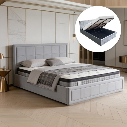 Luxury grey fabric - grey, ottoman