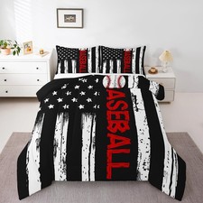 American Flag Bedding King Red