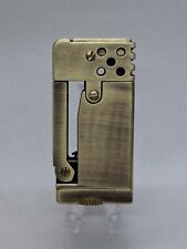 Stunning Solid Brass Side Squeeze Cigarette Lighter Petrol & Flint Working Order