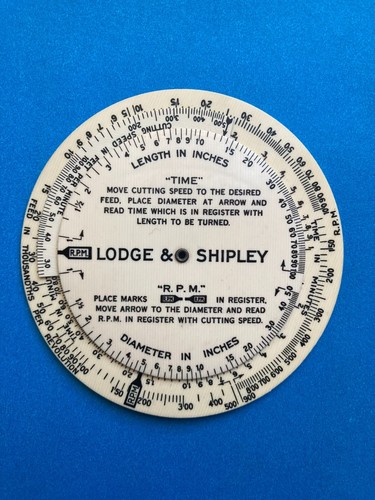Vintage round slide rule - rule, chart