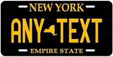 New York Black License Plate