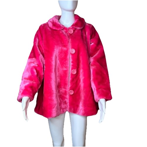Hot pink faux - pink, fur