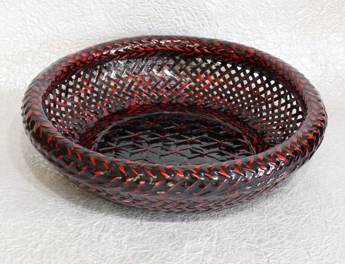 Japanese vintage woven bamboo - japanese,