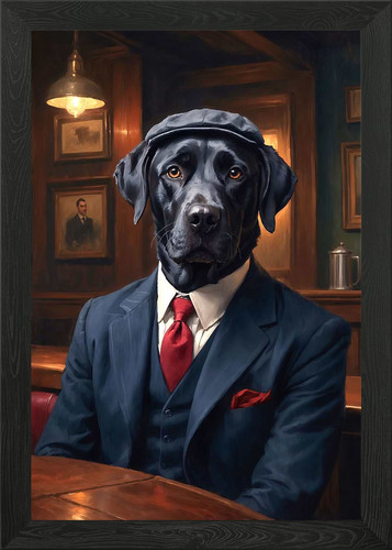 Black labrador dog - black, a