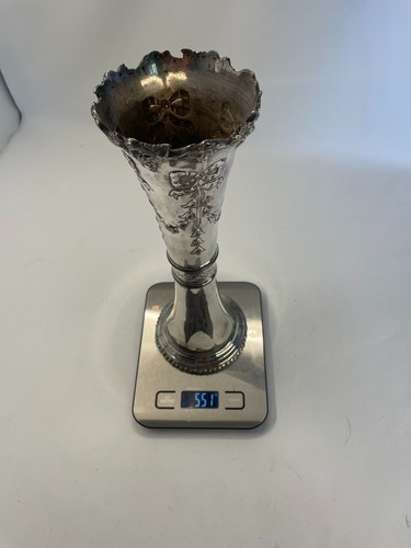 Antique silver plated trumpet - antique,